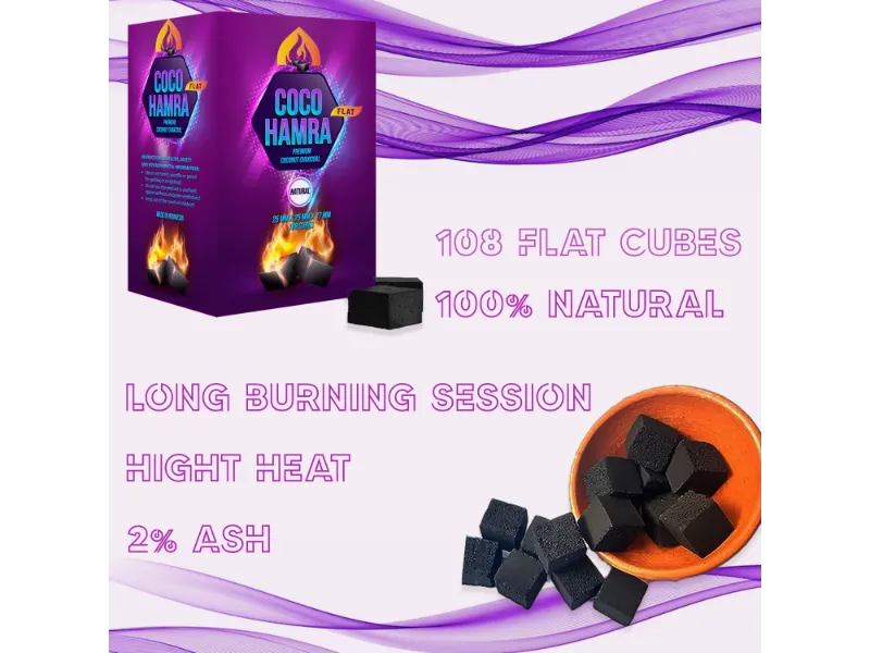 Coco Hamra Flat Cubes 10KG Lounge Package 1080 Cubes ( Master Case )