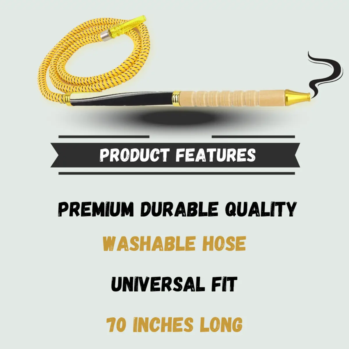 70" Foam Grip Wooden Handle Soft Hose