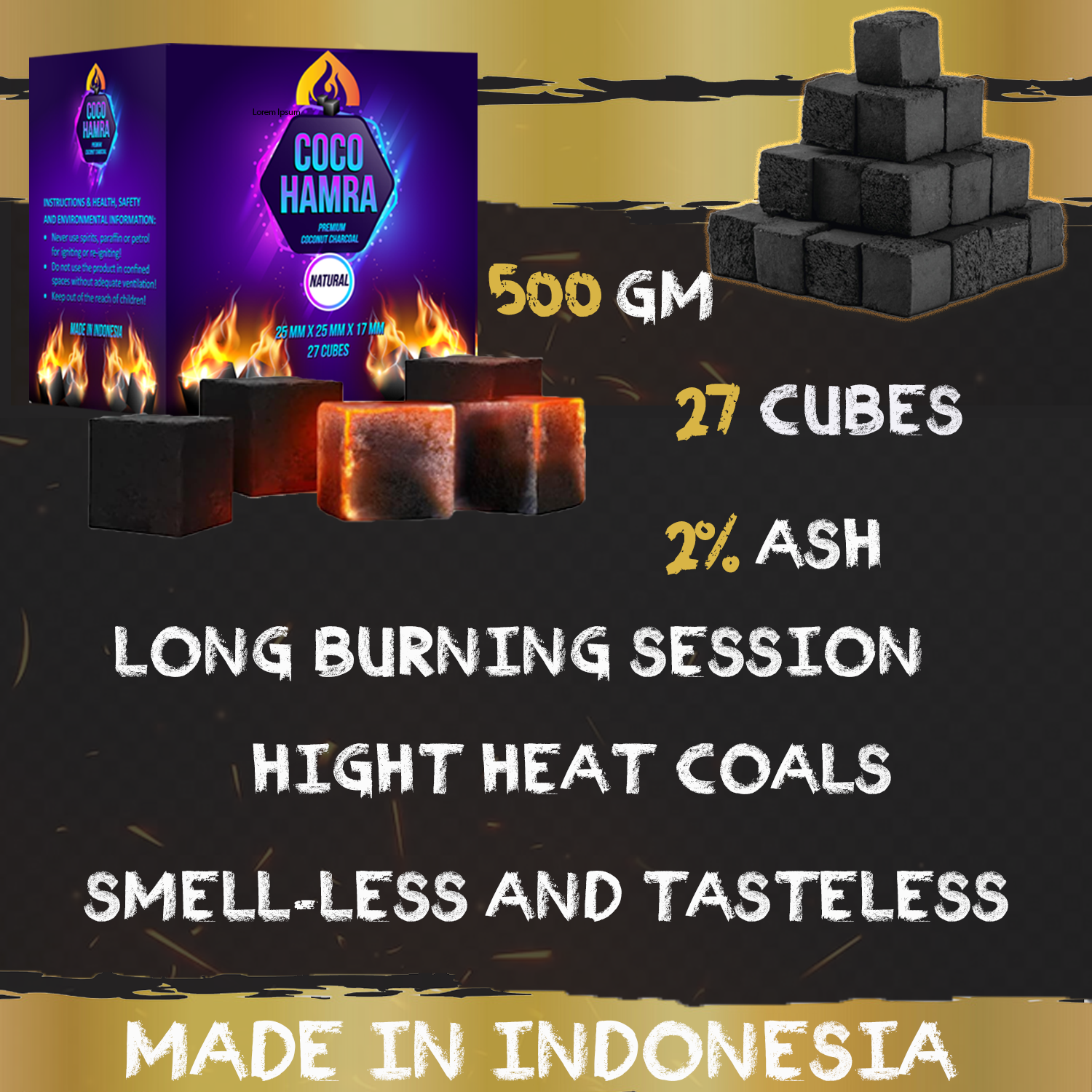 Coco Hamra 27 Small Cubes 40 Boxes 10kG Lounge Package ( Master case )