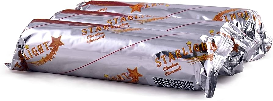 Starlight Instant Light Charcoal – 33mm Quick Light Hookah Coals (10 Tablets)