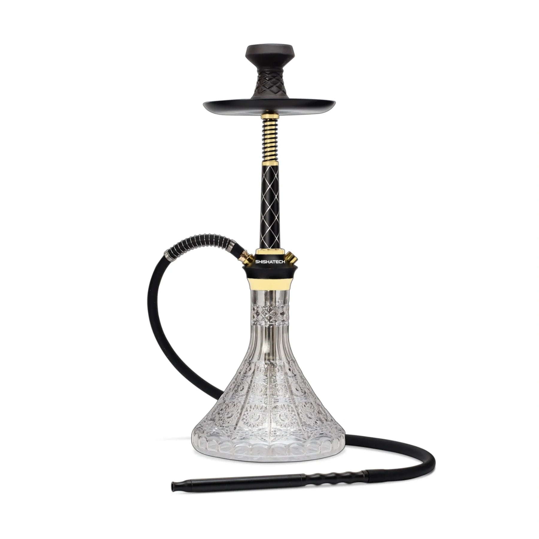 BYO Hookah Gemini X 5034 Modern Hookah with Sleek Design and Durable Glass Base
