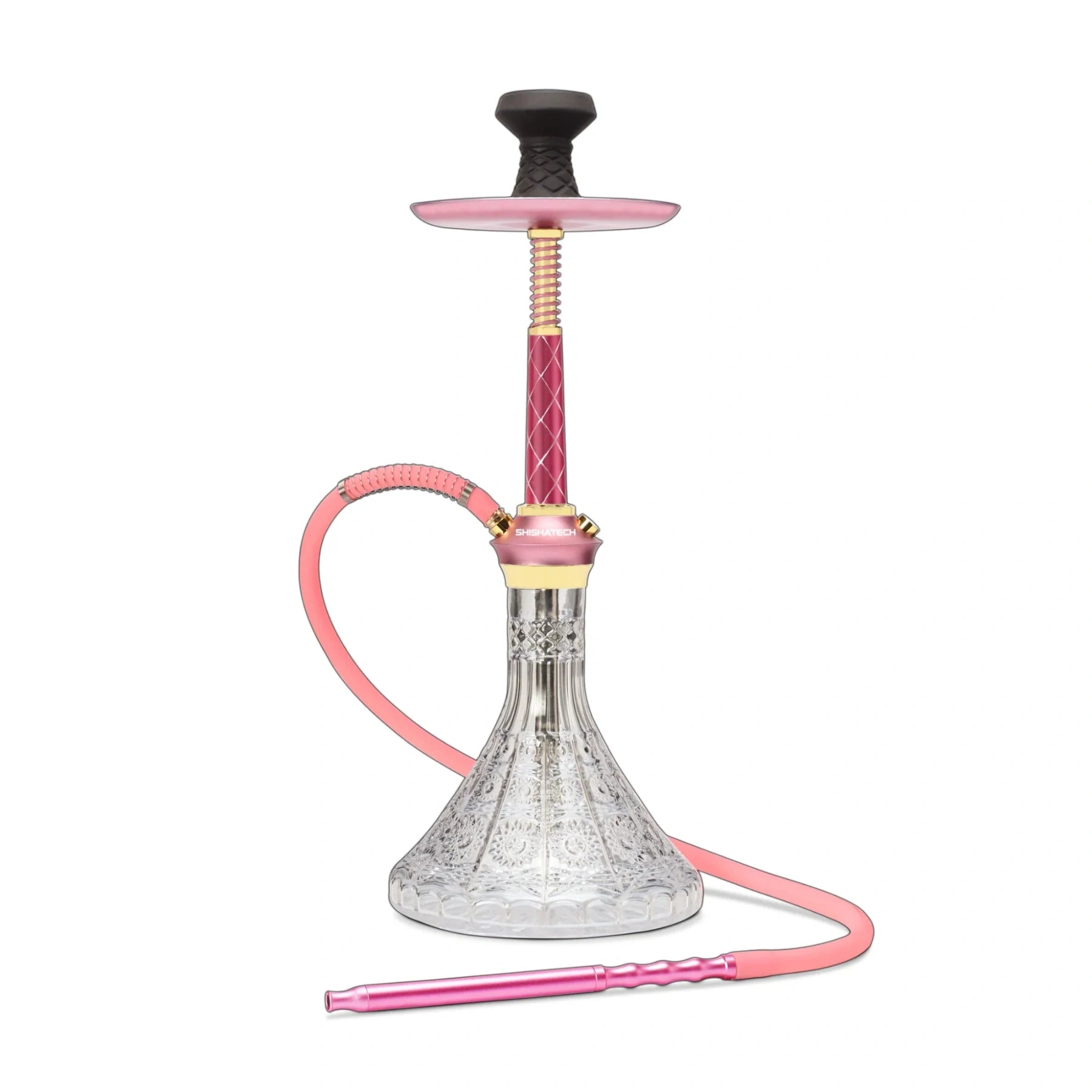 BYO Hookah Gemini X 5034 Modern Hookah with Sleek Design and Durable Glass Base