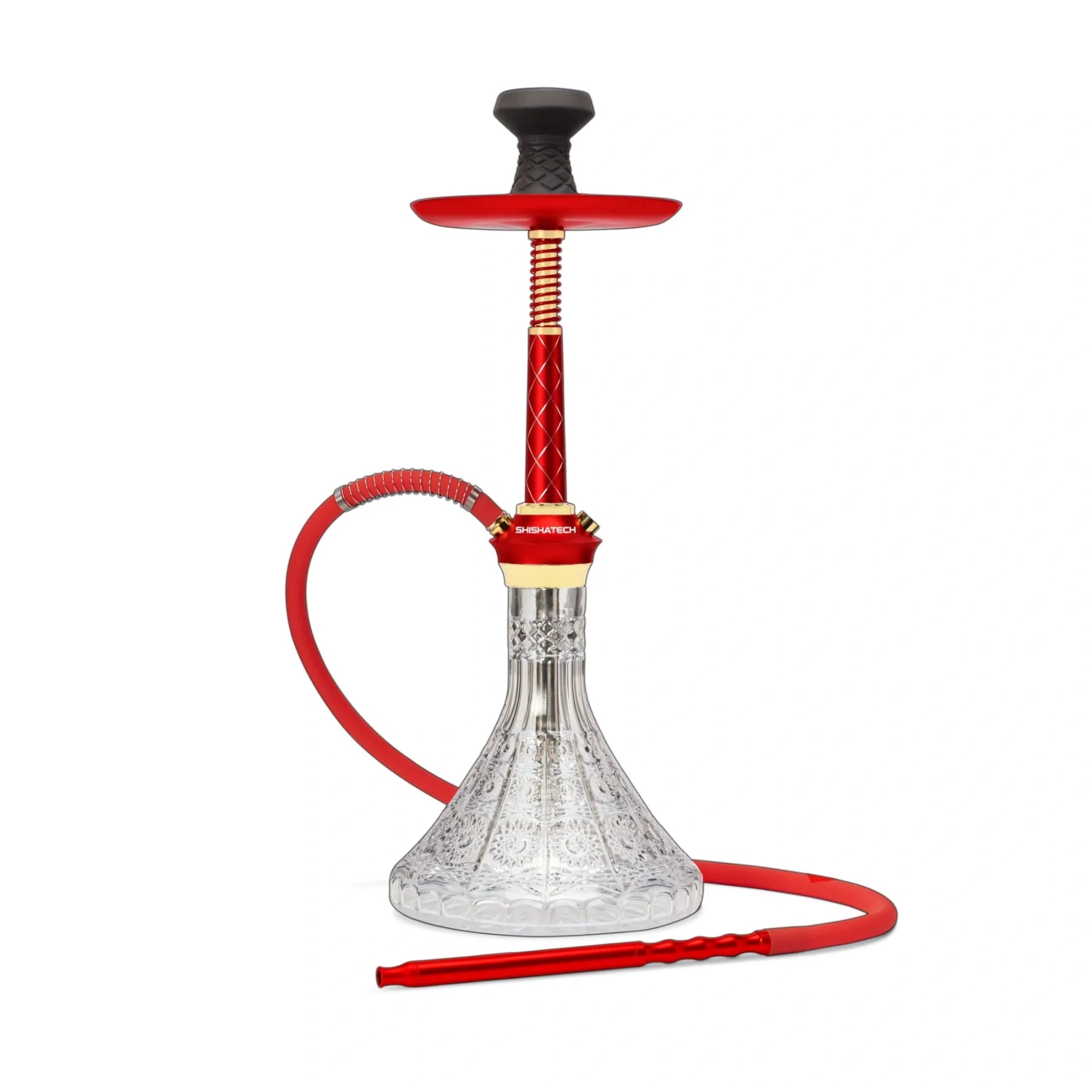 BYO Hookah Gemini X 5034 Modern Hookah with Sleek Design and Durable Glass Base