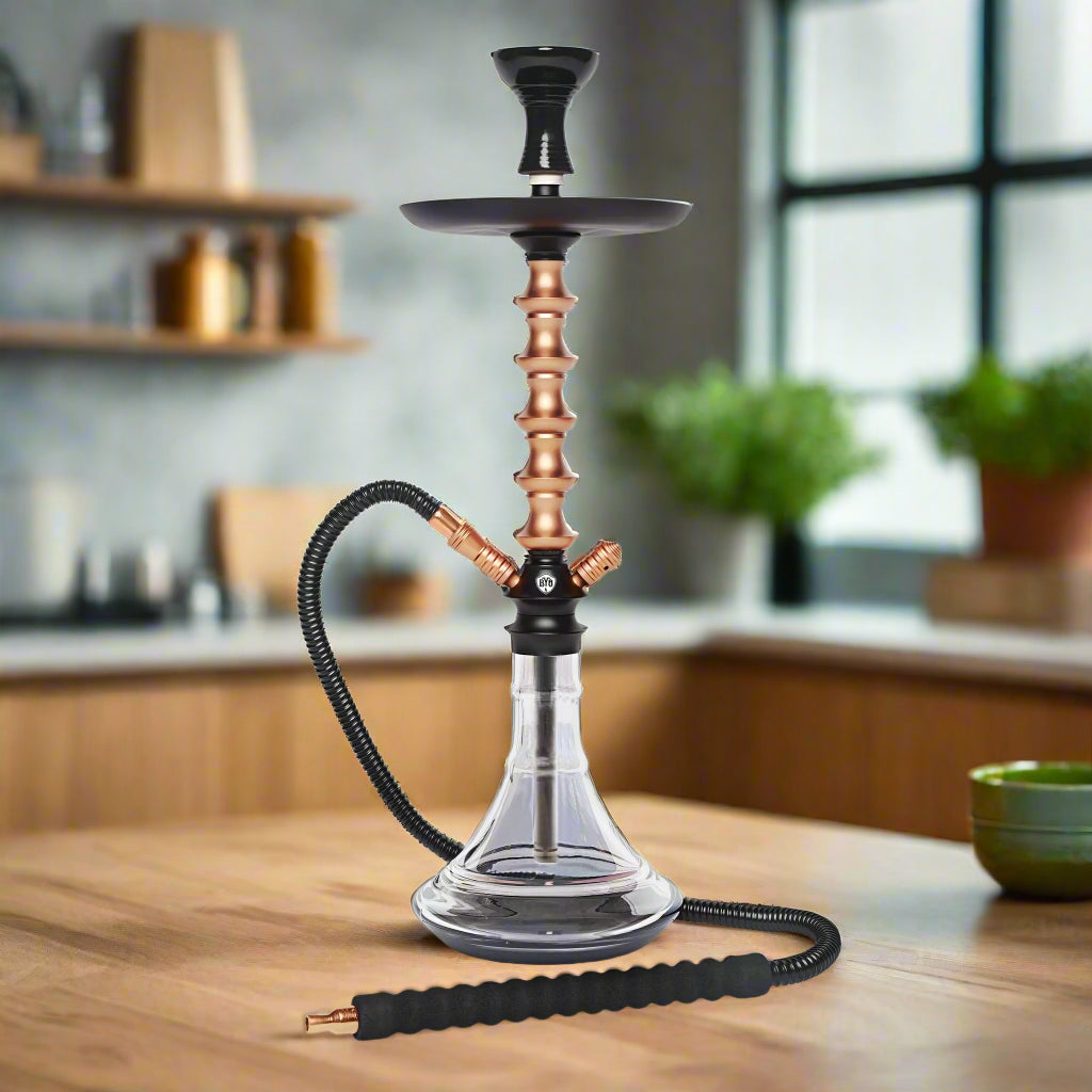 BYO Hookah Taurus 5003 modern premium hookah with sleek design and glass base