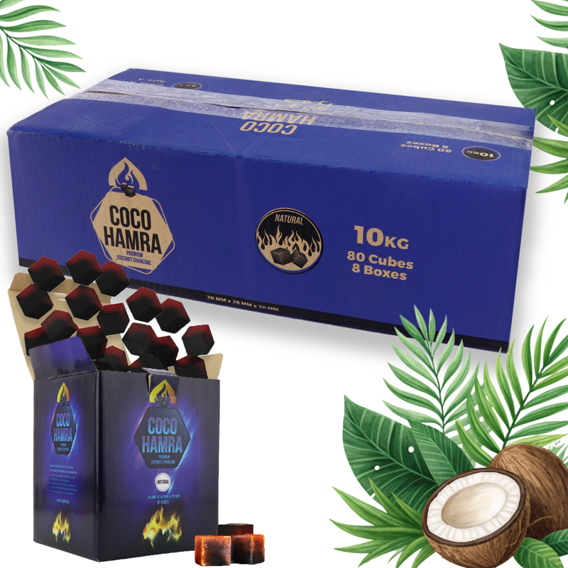 Coco Hamra Coconut Natural Charcoal Cubes Hookah Shisha Nargila Coals