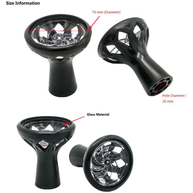 Silicone Bowl with Crystal Glass Core