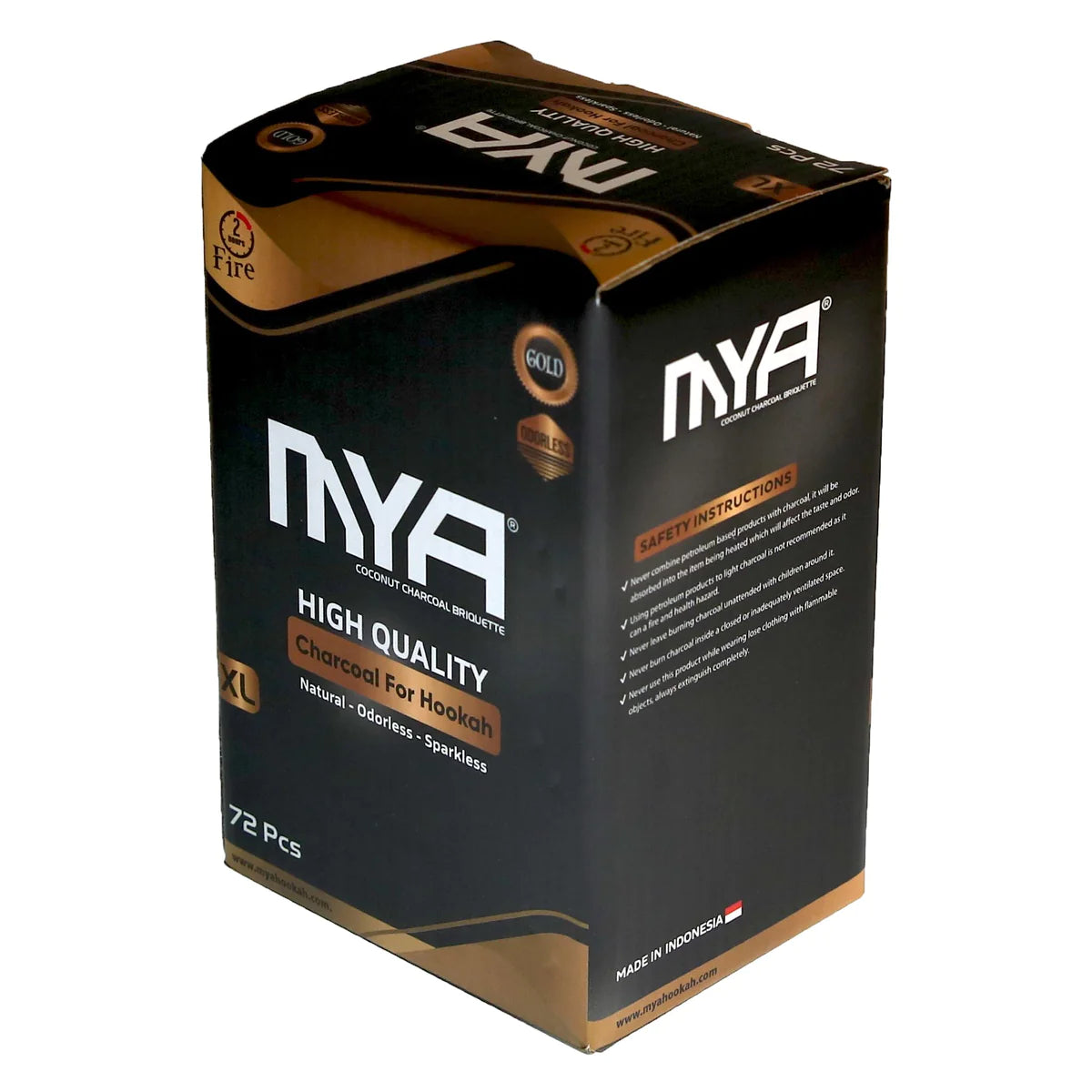 MYA Gold Charcoal XL 72 Pcs