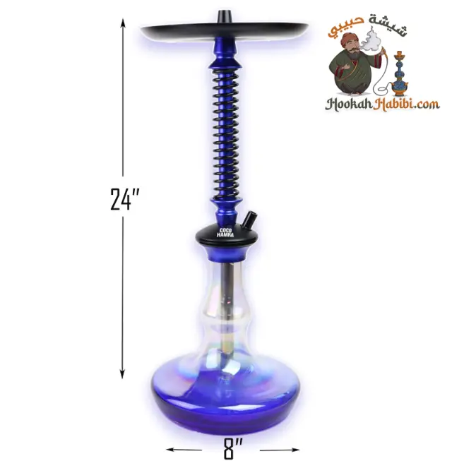 1 Hose 24" Modern Aluminum Alloy Hookah