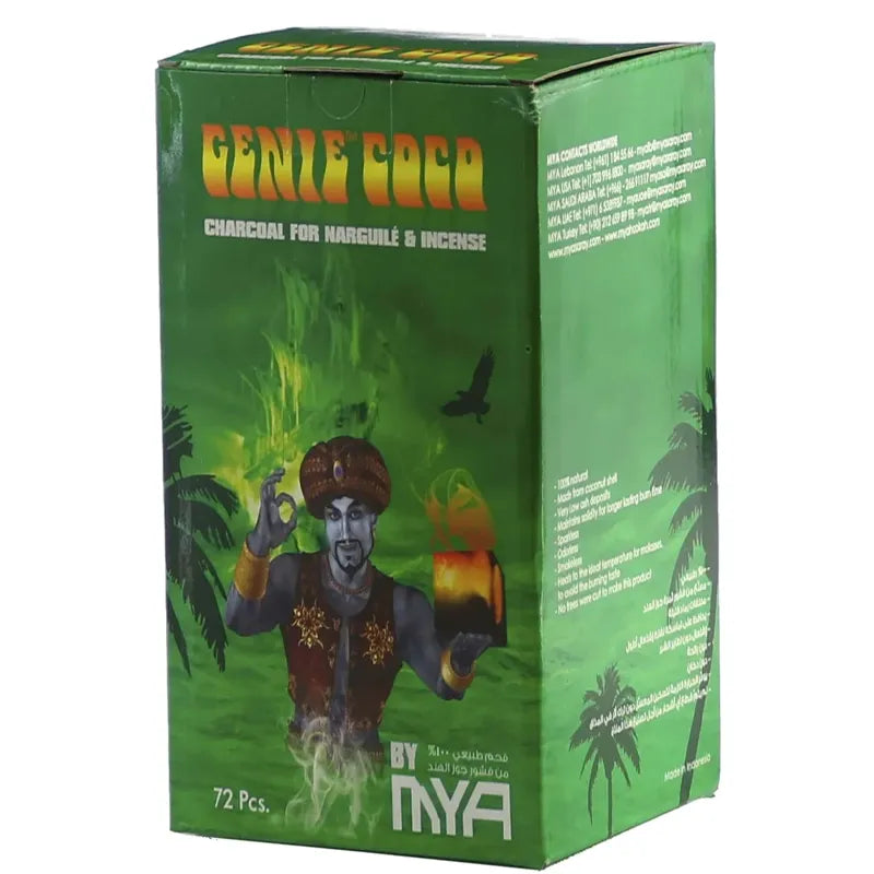 MYA Genie Coco Hookah Charcoal 72 Pcs.