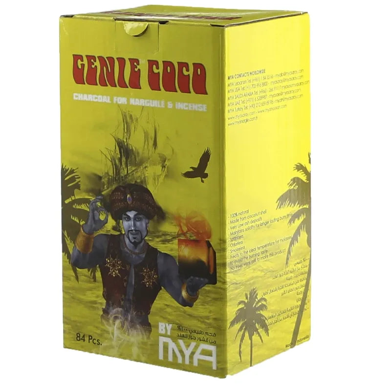MYA Genie Coco Hookah Charcoal 84 Pcs.