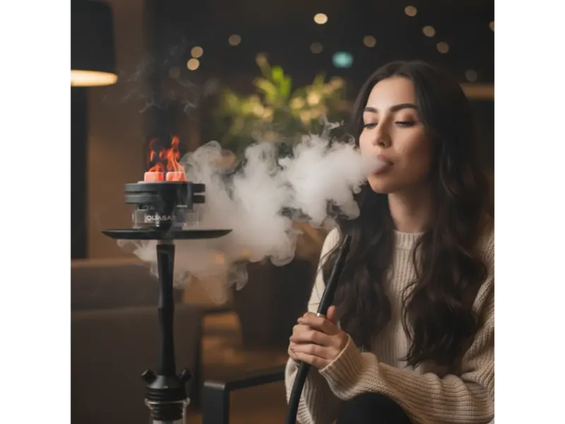 Quasar Raas 2 installed on modern hookah — ready for session