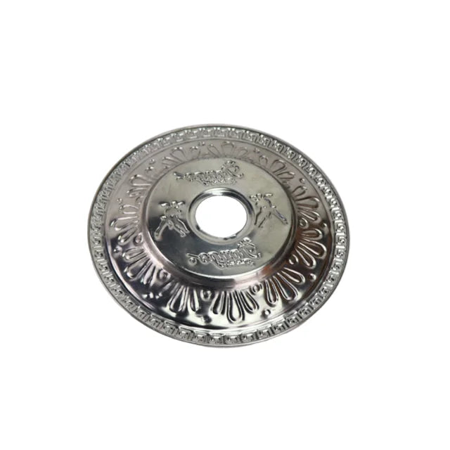 Round Silver Hookah Tray