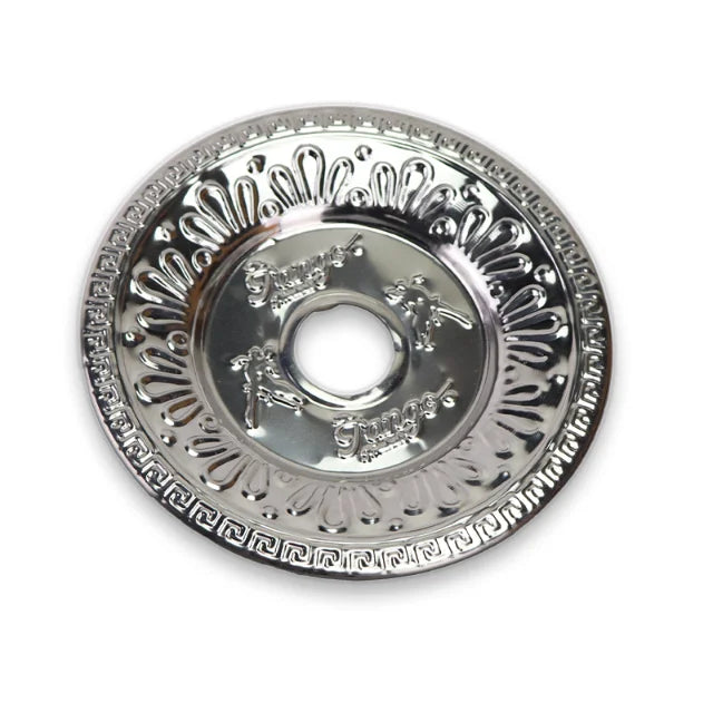 Round Silver Hookah Tray