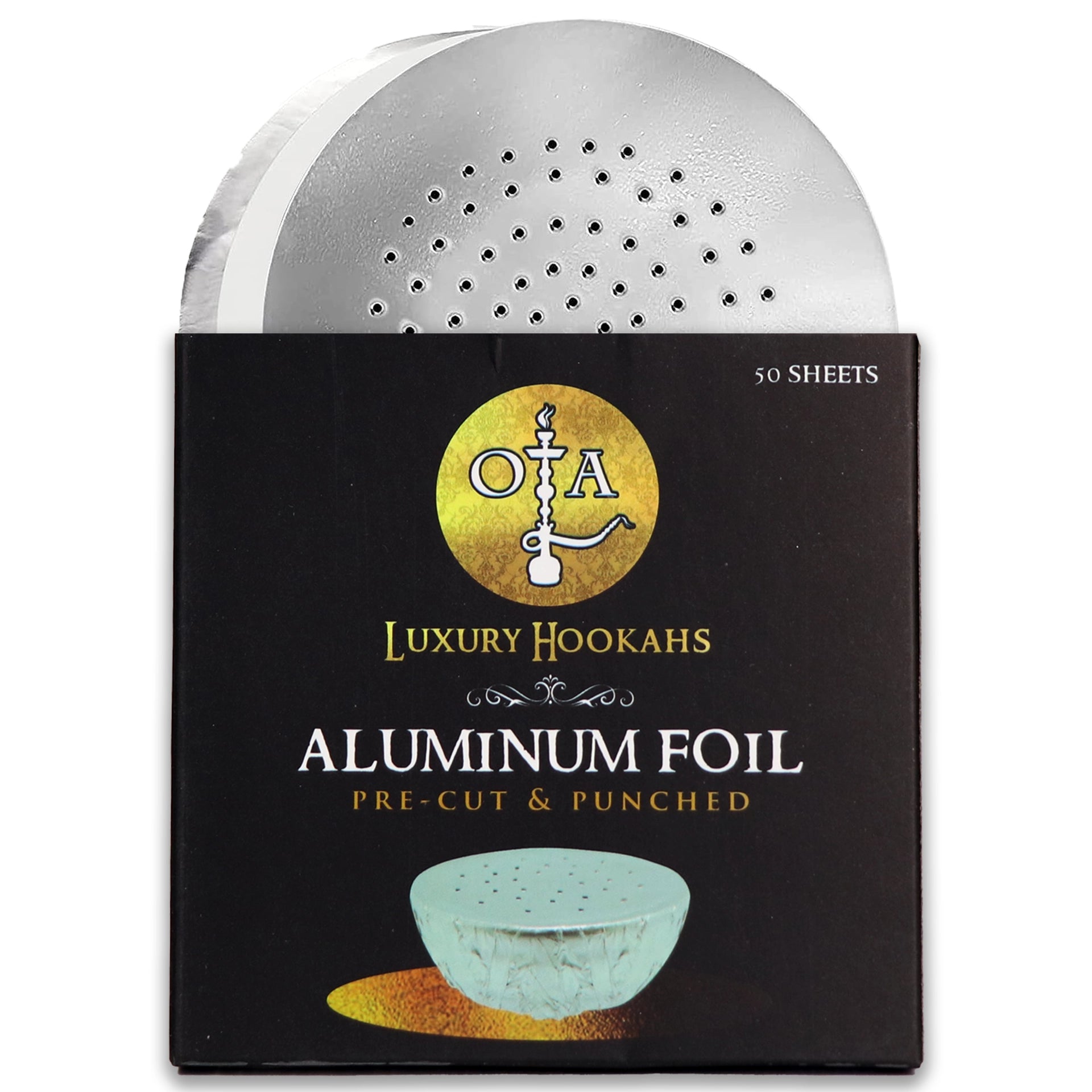 Ola Luxury Hookahs Aluminum Foil Pre Cut 50pcs