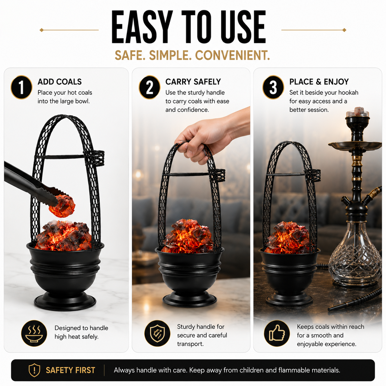 17" Hookah Charcoal Holder Basket
