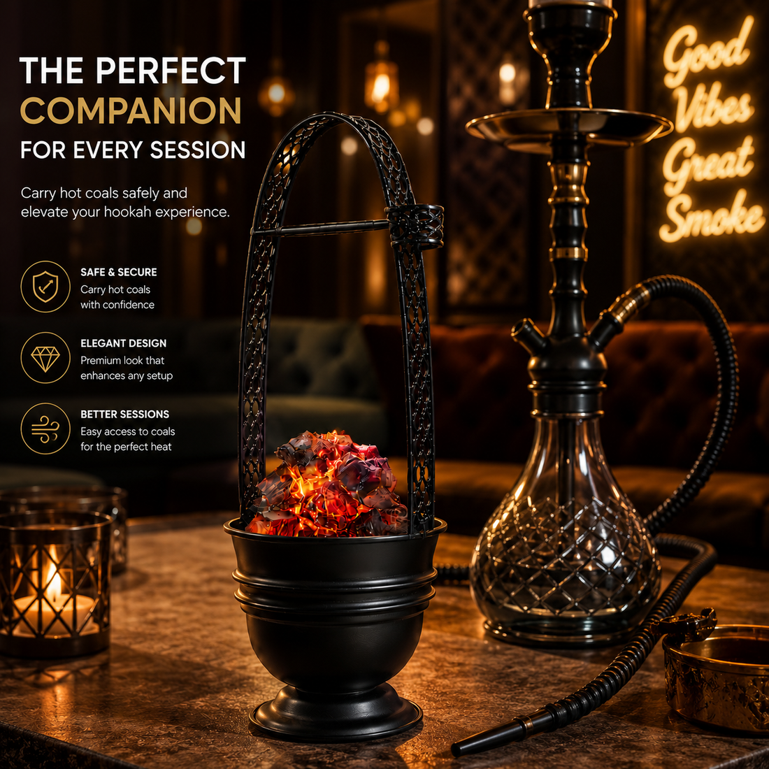 17" Hookah Charcoal Holder Basket