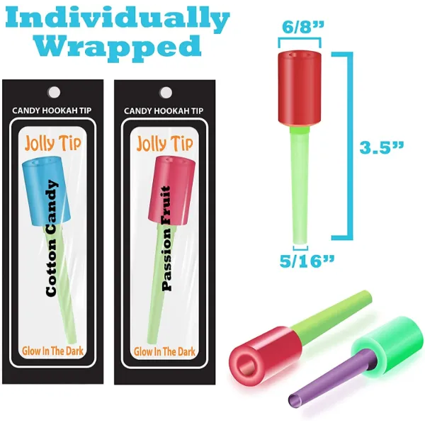 Jolly Tip Flavored Hookah Mouth-tips Jar 50 Flavors