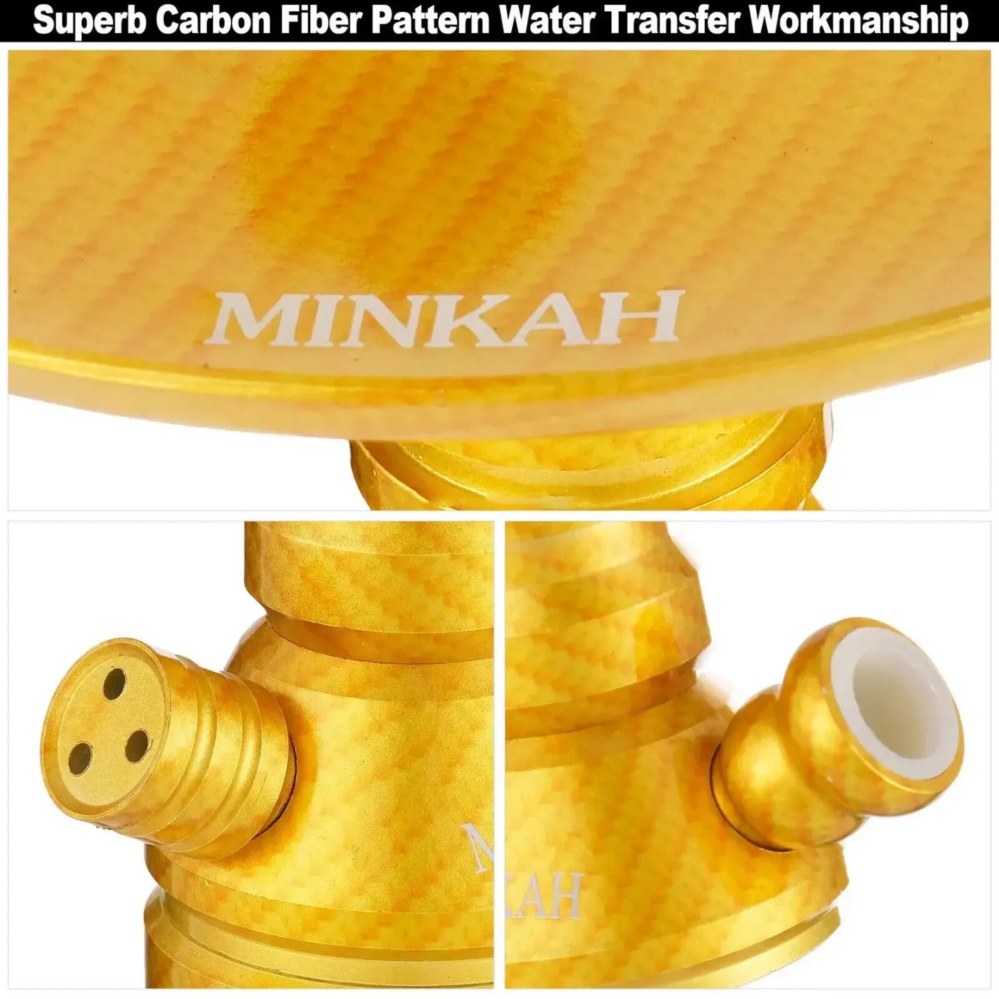 12" European Modern Technology Carbon Fiber Pattern Hookah