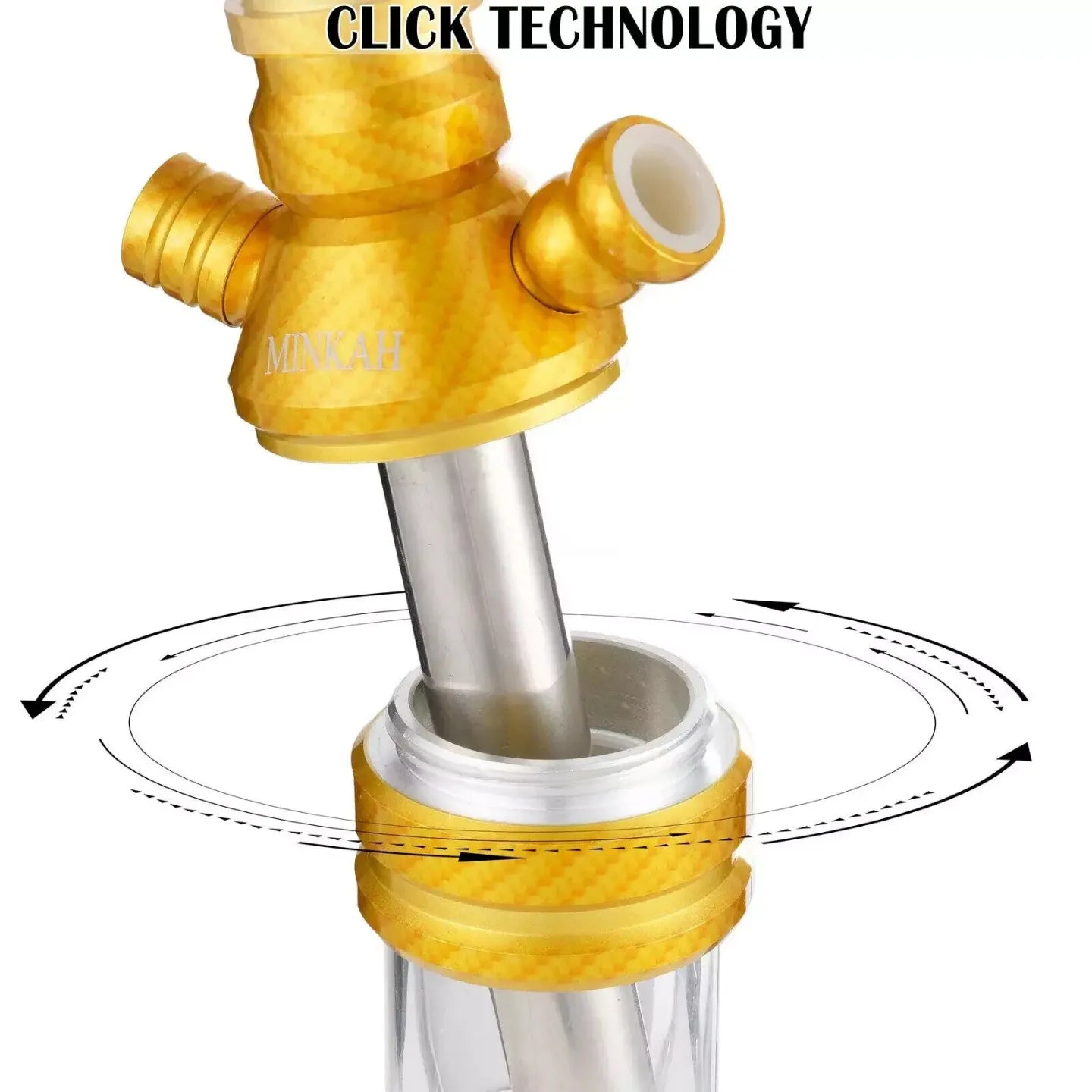 12" European Modern Technology Carbon Fiber Pattern Hookah