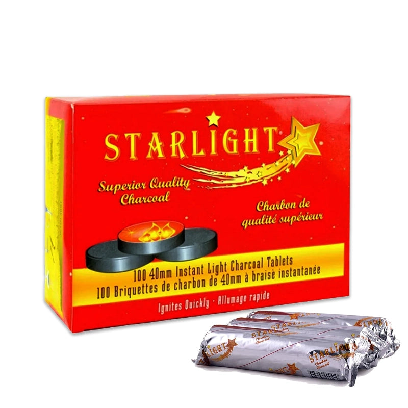 Starlight Instant Light charcoal Tablets 100 Count 40mm (2Pack)