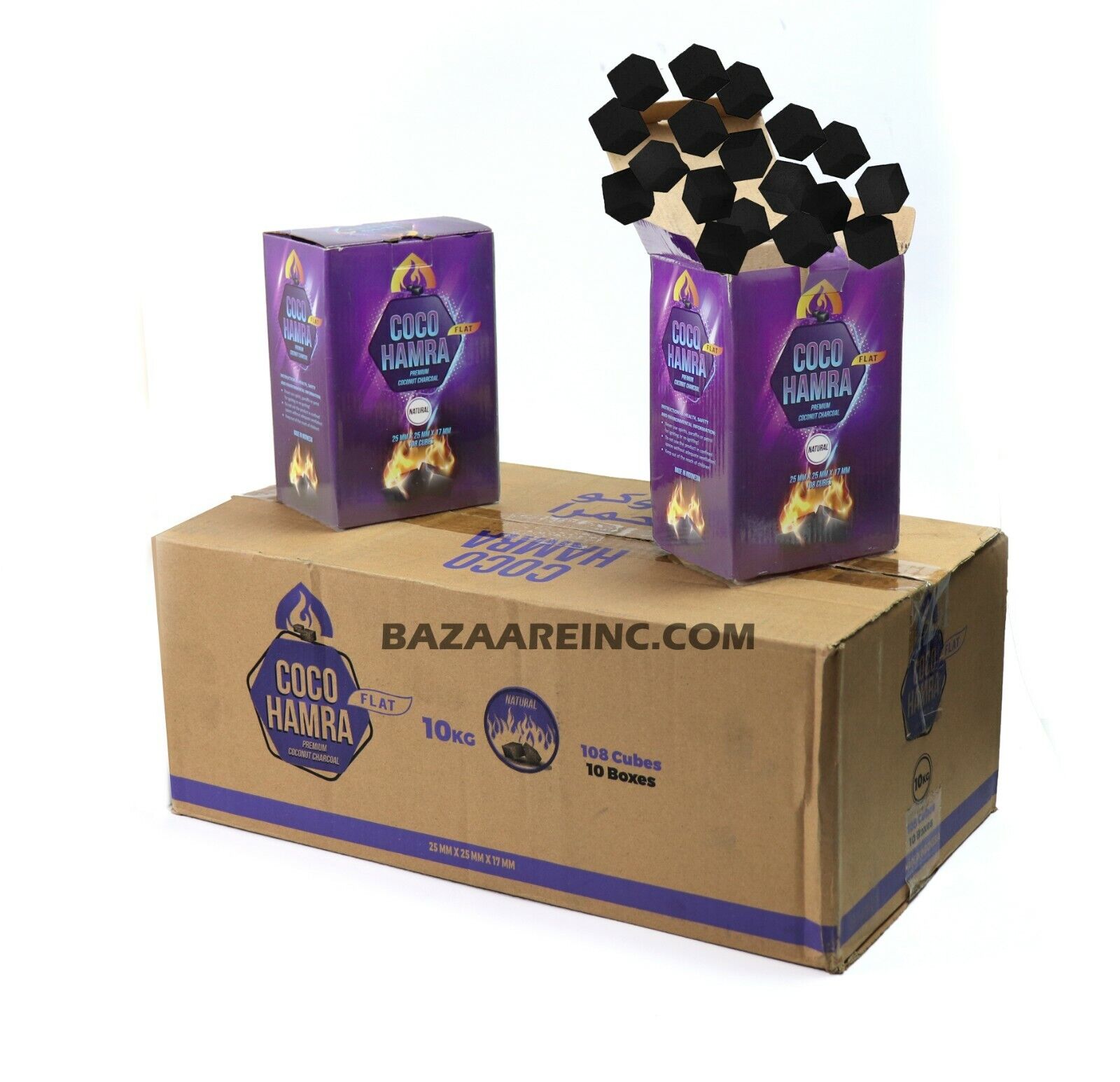 Coco Hamra Flat Cubes 10KG Lounge Package 1080 Cubes ( Master Case )