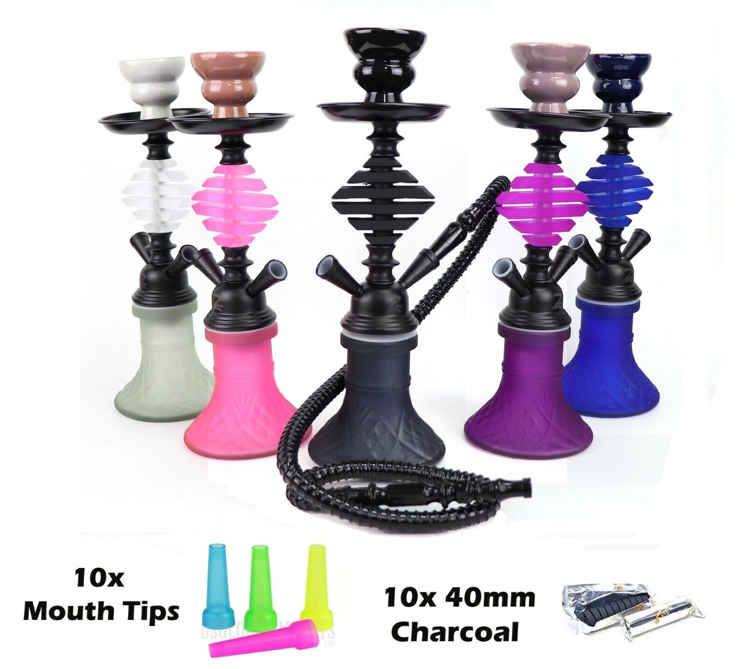Zebra Smoke 1 Hose Pumpkin Henry Hookah