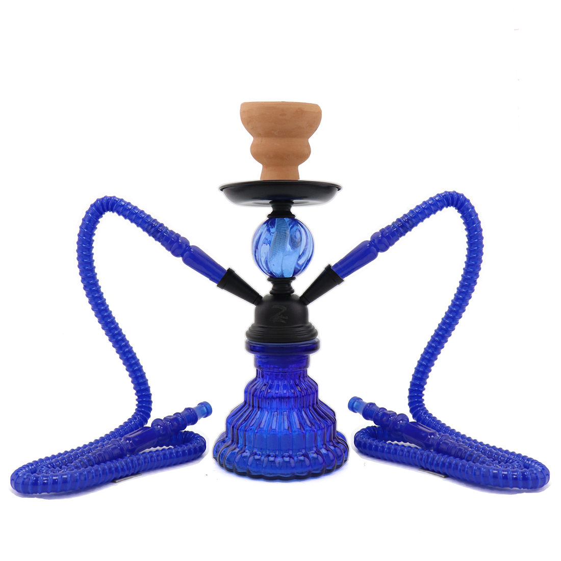 Cachimba Jay estilo calabaza con 2 mangueras Zebra Smoke