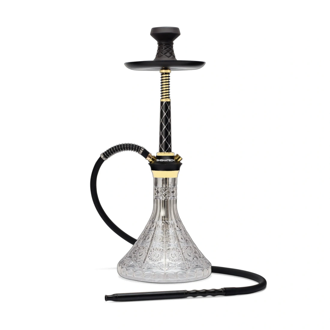 BYO Hookah Gemini X 5034 Modern Hookah with Sleek Design and Durable Glass Base