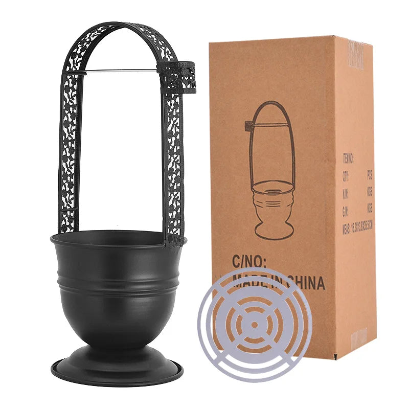 14" charcoal Holder Basket with Head Guard and Tongs