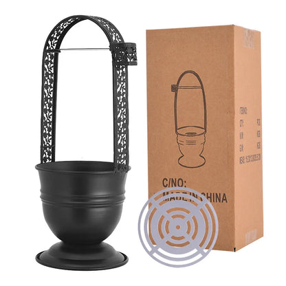 14" charcoal Holder Basket with Head Guard and Tongs