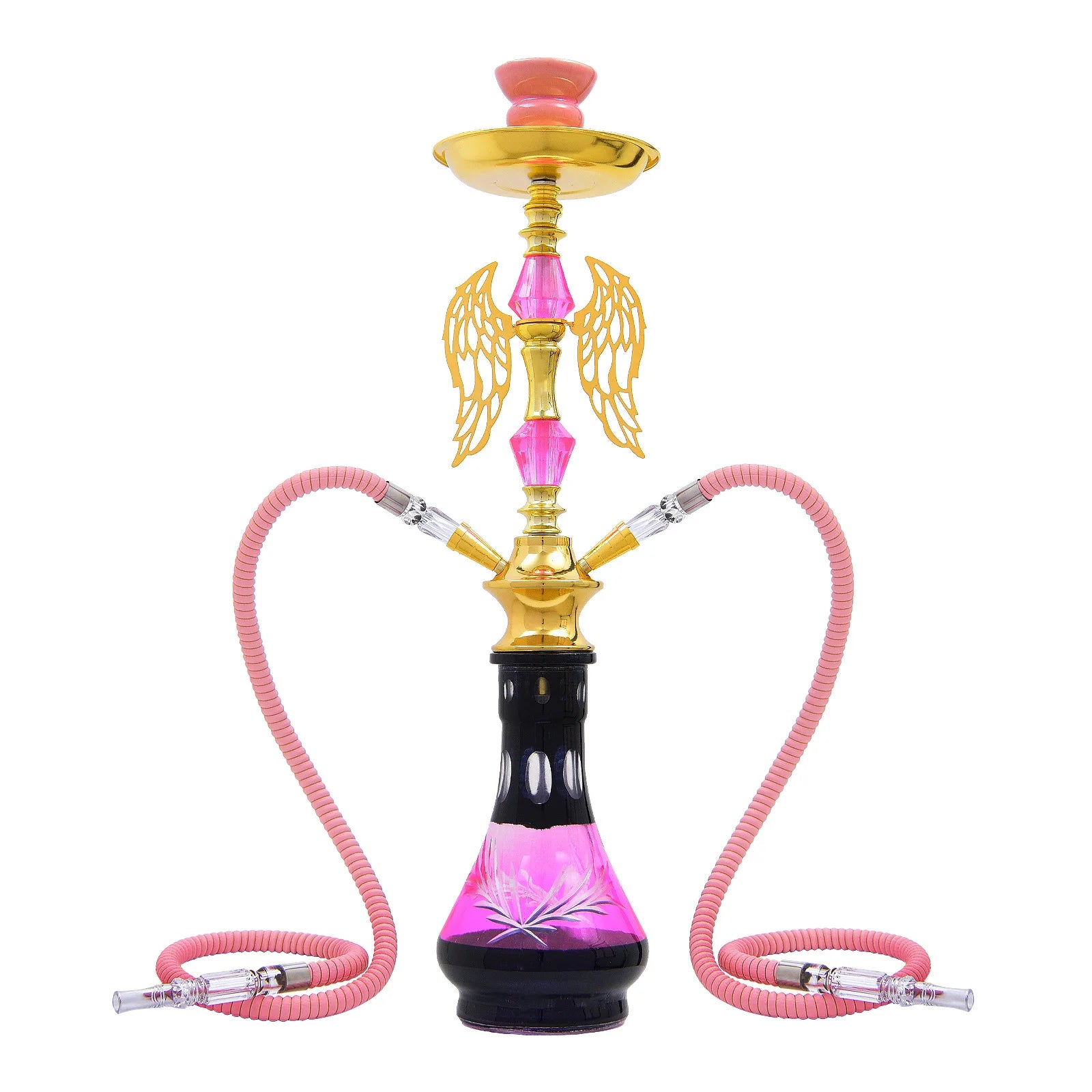 2-Hose Multi-Colored Wing Hookah Set
