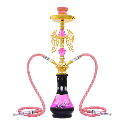 2-Hose Multi-Colored Wing Hookah Set
