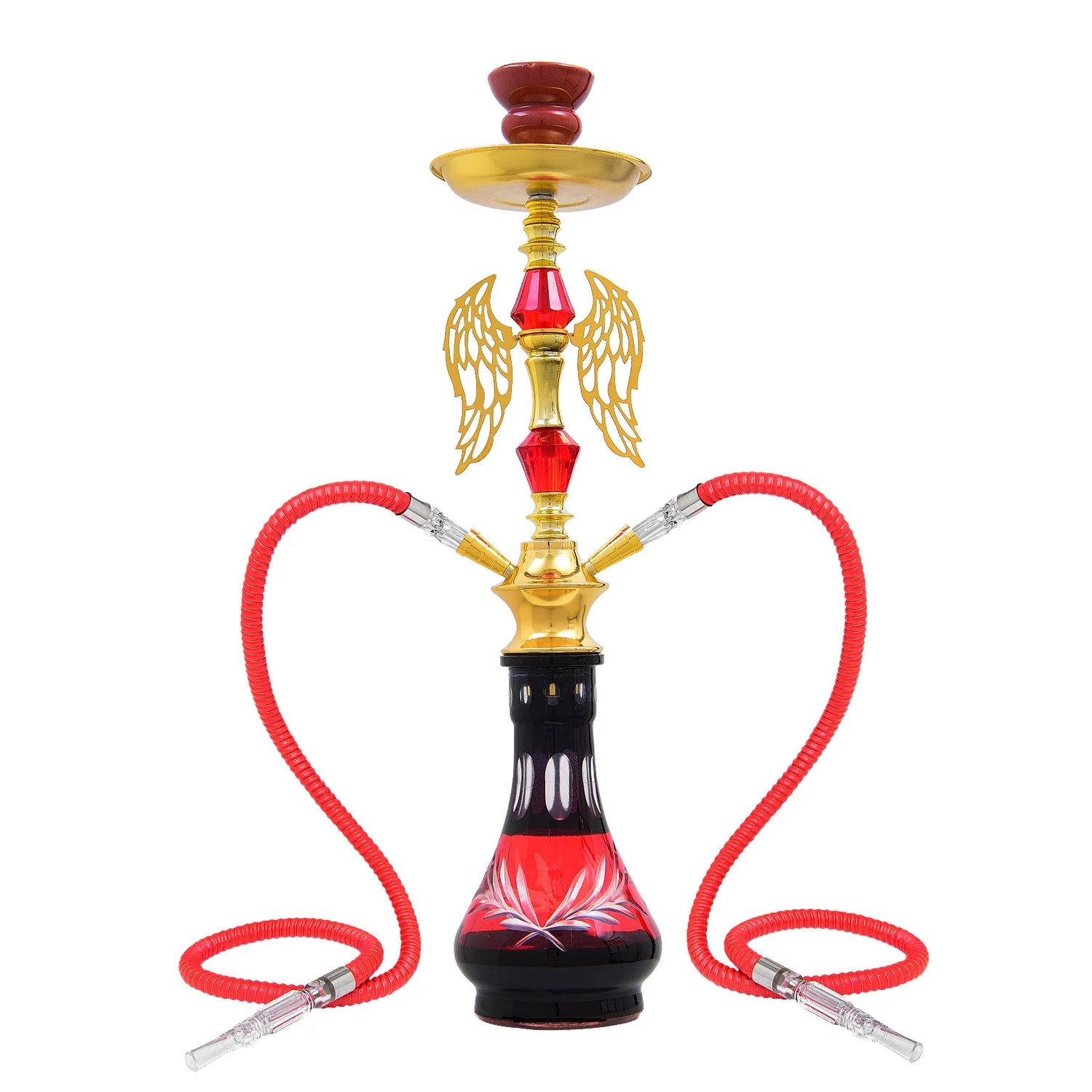 2-Hose Multi-Colored Wing Hookah Set