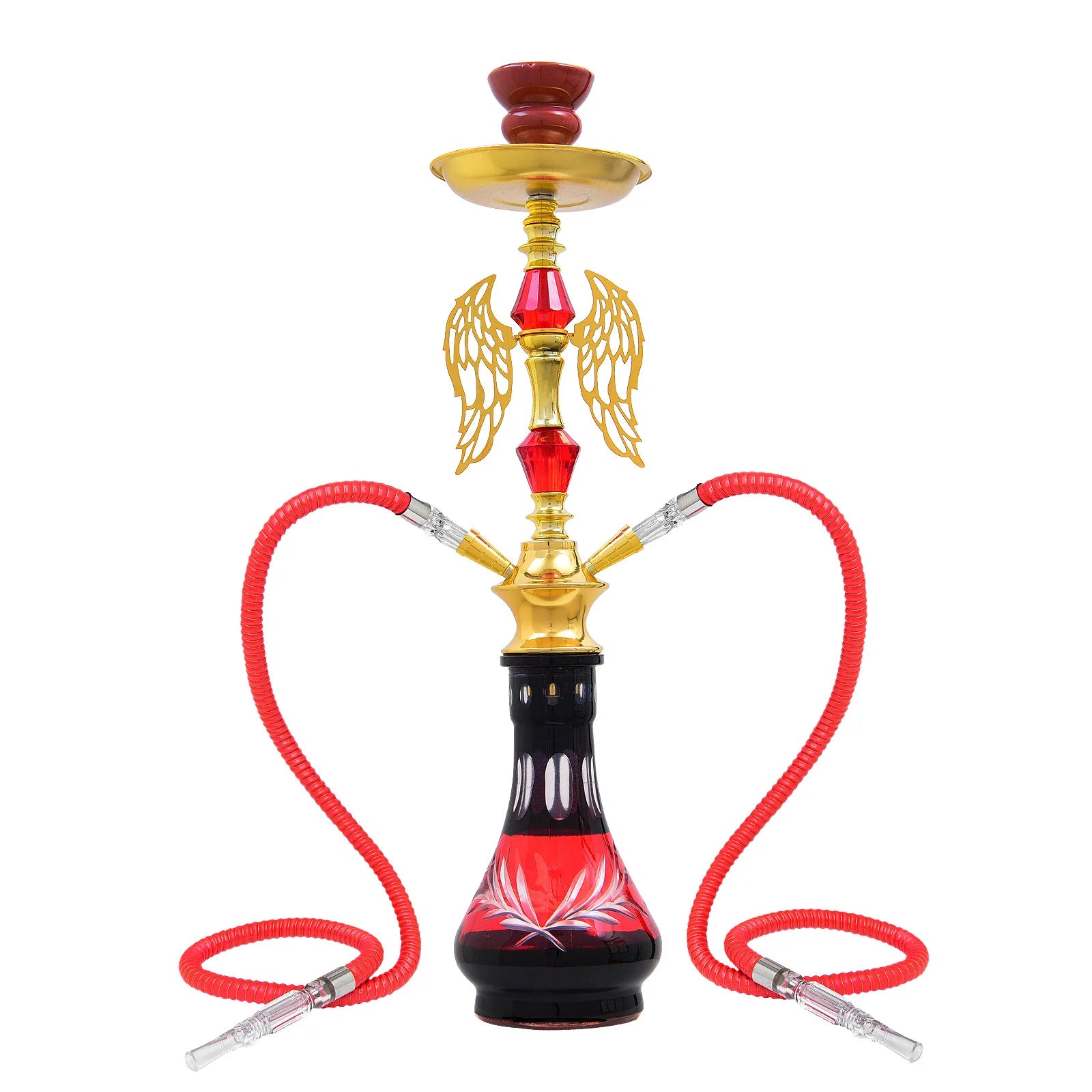 2-Hose Multi-Colored Wing Hookah Set