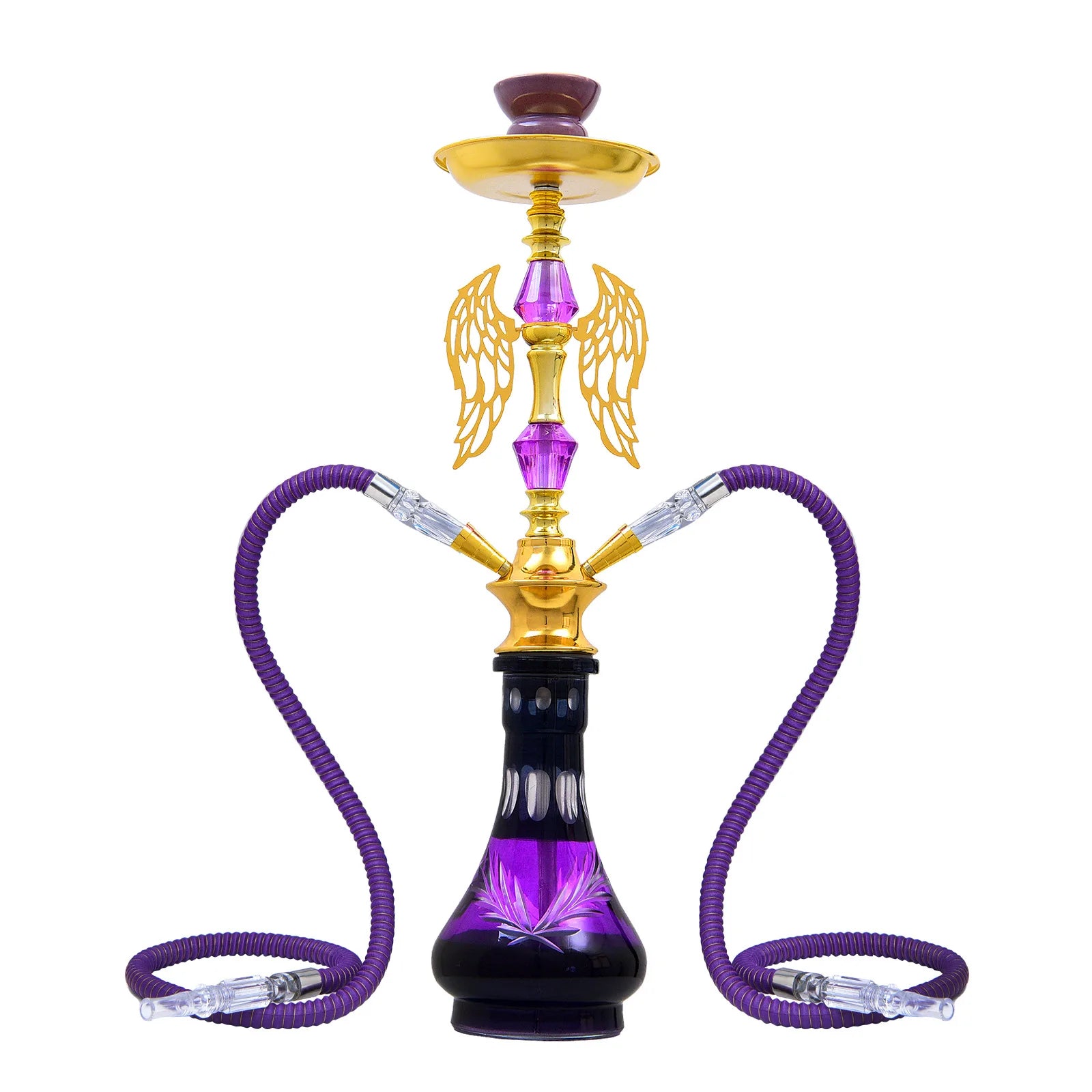 2-Hose Multi-Colored Wing Hookah Set