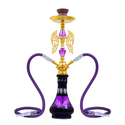2-Hose Multi-Colored Wing Hookah Set