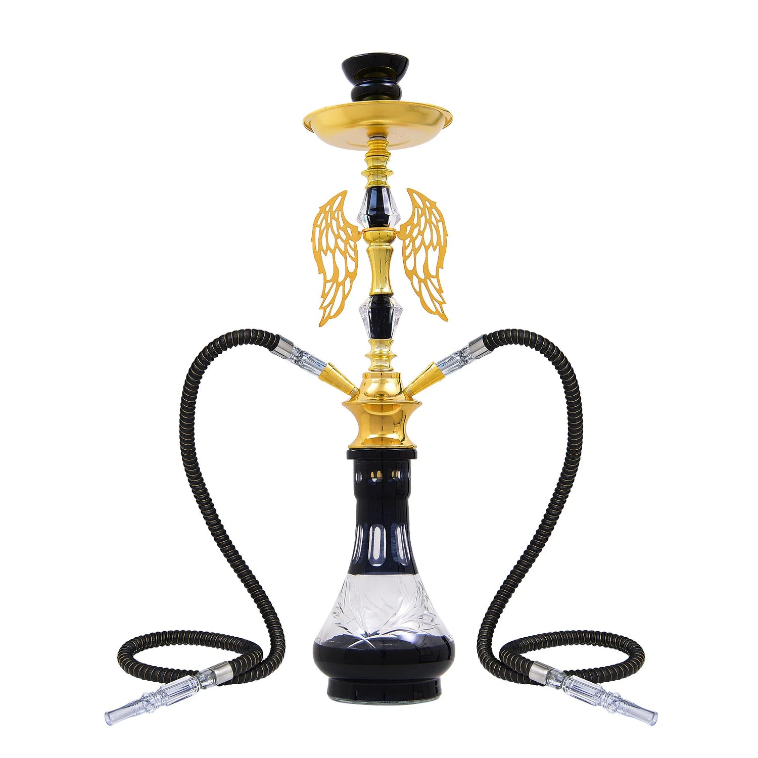 2-Hose Multi-Colored Wing Hookah Set