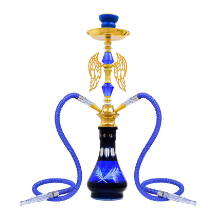 2-Hose Multi-Colored Wing Hookah Set
