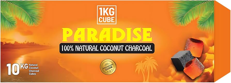 Hookah Paradise 10kg coconut charcoal cubes master case – premium natural hookah charcoal for smooth, long-lasting smoking sessions