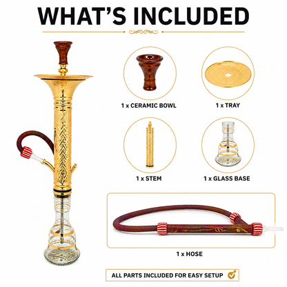 Khalil Mamoon Dana Ice Gold Hookah 35 Inch - 1641