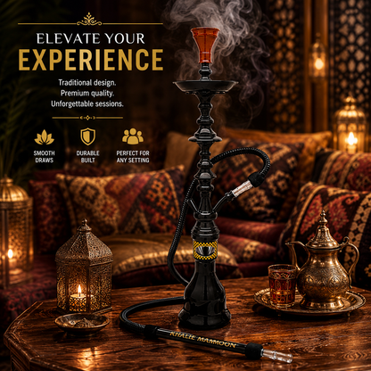 Khalil Mamoon Shareef 2 Level Hookah 36" Traditional Egyptian Hookah-1044