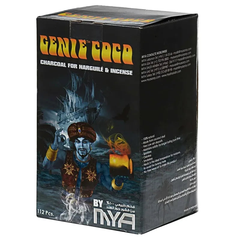 فحم الشيشة MYA Genie Coco Hookah 112 قطعة.