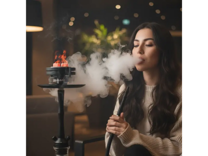 Quasar Raas 2 installed on modern hookah — ready for session