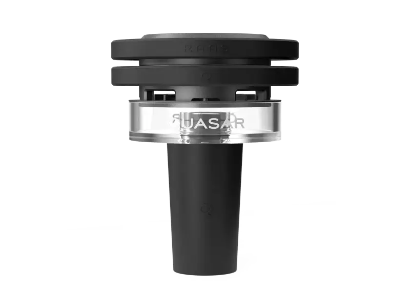 Quasar Raas 2 next-gen thermal hookah bowl with glass base and aluminum HMD