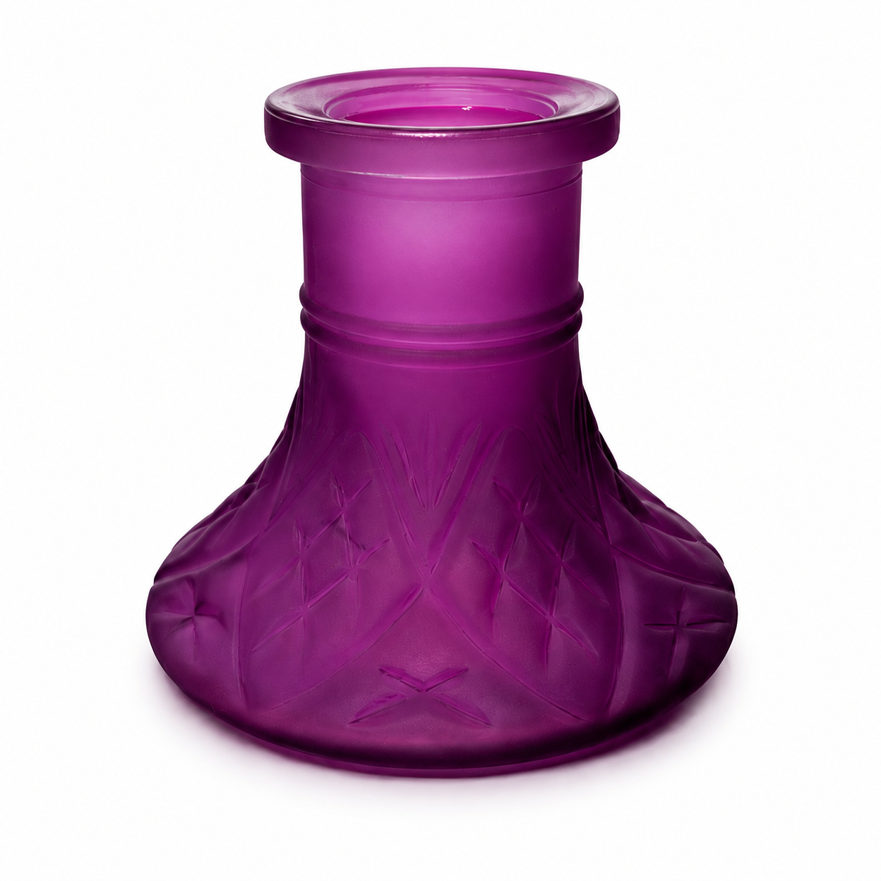 4" Purple Frosted Hookah Glass Base - Mini Replacement Vase