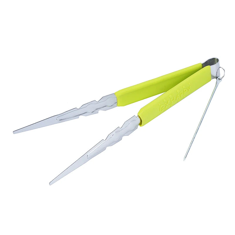 9&quot; Stainless Steel Silicone Handle Hookah Tongs