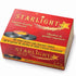 Red and gold Starlight 40mm instant-light charcoal box with foil-wrapped rolls and round tablets, 100 tablets total
