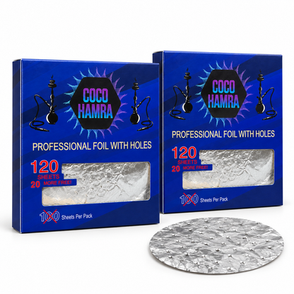 Two Coco Hamra 120-sheet packs, 240 foil sheets total