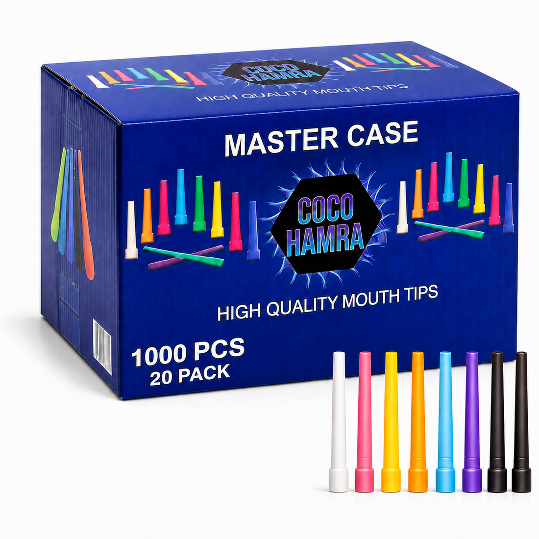A blue retail box of Coco Hamra mouth tips labeled &