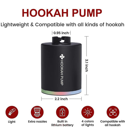 DUD Electric Mini Portable Hookah Pump LED Rechargeable